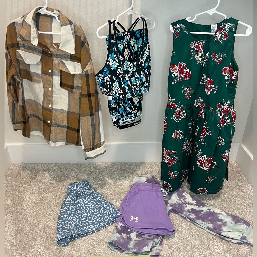 Girls Size 10-12 Bundle with Under Armor & Carters